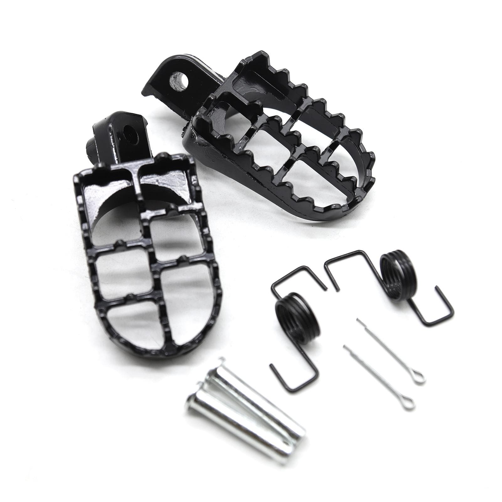 Footrests Kit Black Aluminum Replacement for Yamaha YZ125 YZ250 PW50 PW80 BW80 DT50 RT100 RT180 black