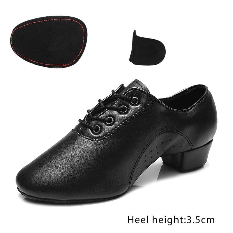 Men's Latin Dance Shoes Split Sole Jazz Ballroom Shoes for Dancing Man Heel Height 3.5CM Dance Sneakers for Men HROYL 42