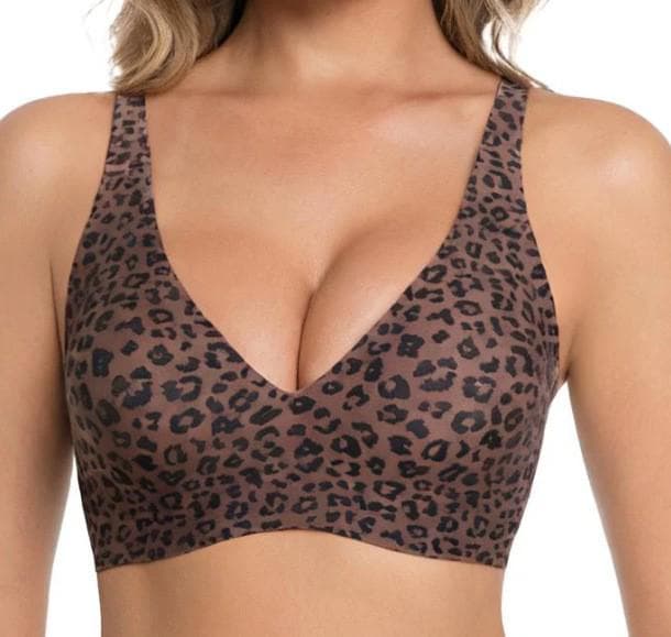 OEAK Women's Wirefree Deep V Push-Up T-Shirt Bra 3XL