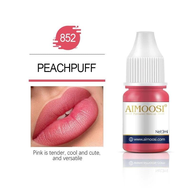 Tattoo Ink Nano Pigment Milkly Colors For Semi Permanent MakeUp Sets Tint Eyebrow Eyeliner Lips Beauty 3ml Microblading Pigments 852 Peachpuff