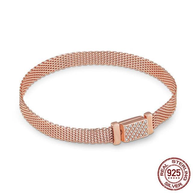 925 Silver Bracelet Charms Pendant Beads Bangles Infinity Knot Women Femme Bracelet Jewelry 20cm