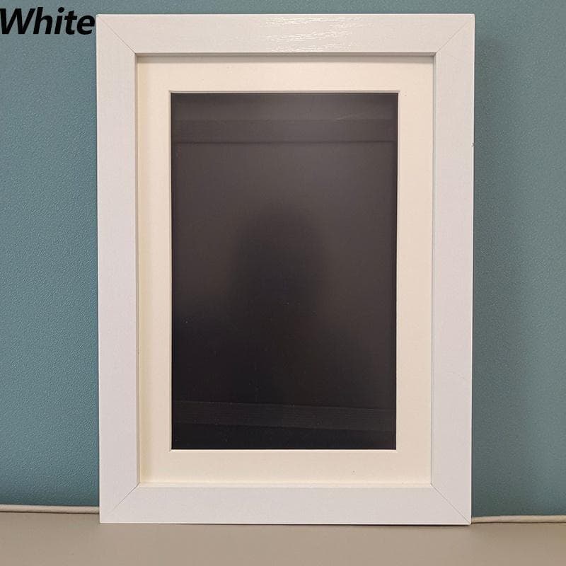 1Pcs Kids Art Frames Flip Frame Wood Magnetic Front Opening Clamshell Storage Frame A4 Paper Drawing Painting Picture white