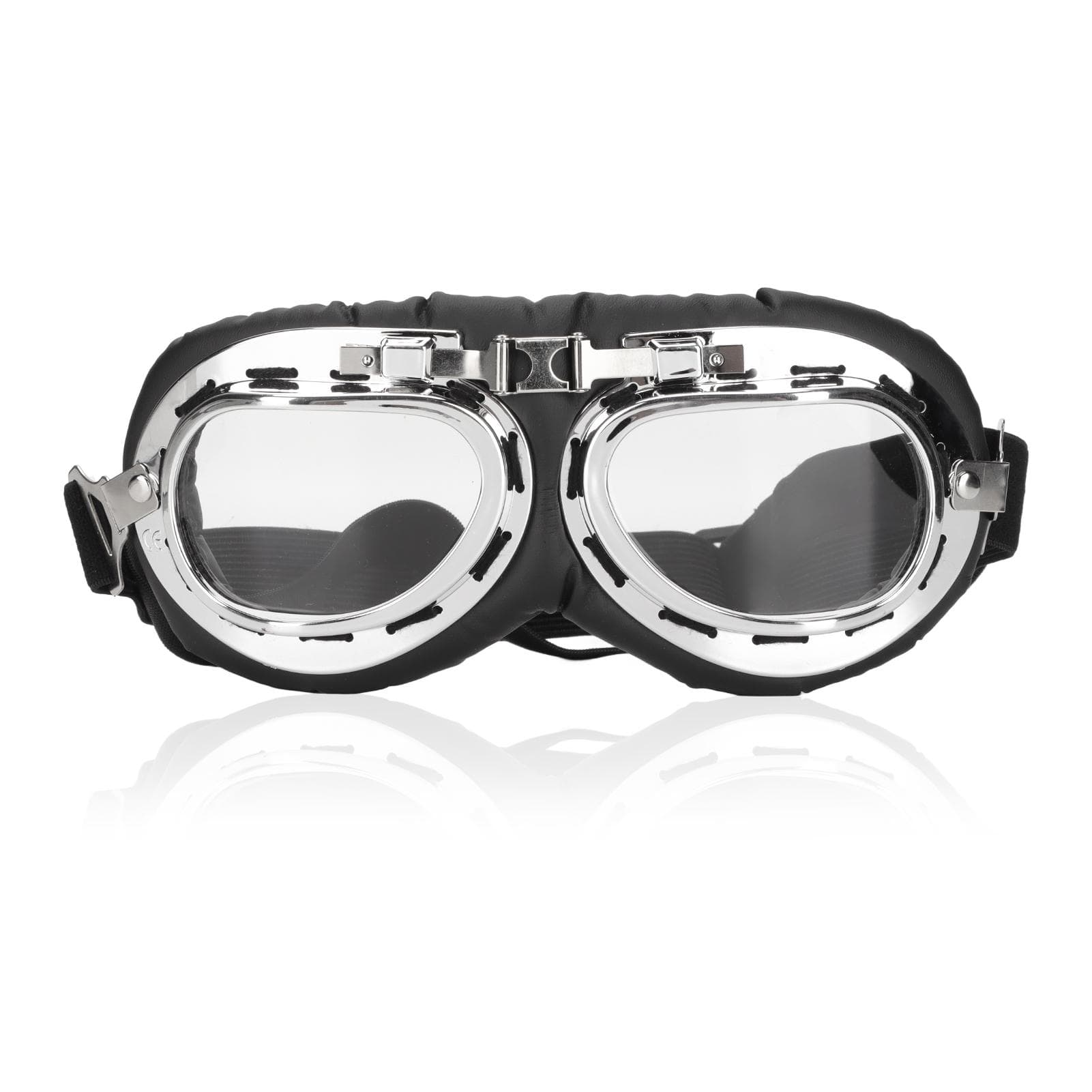 Dog Goggles Dog Eye Protection Sunglasses with Folding Frame and Elastic Strap for Medium Large Dog transparent