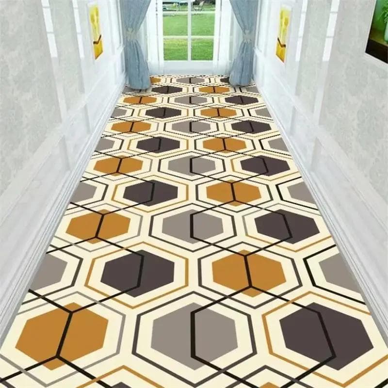 Nordic Style Living Room Area Rug Corridor Hallway Carpet Abstract Geometric Bedroom Rugs Kitchen Mat Crystal Velvet Doormat 50x100cm