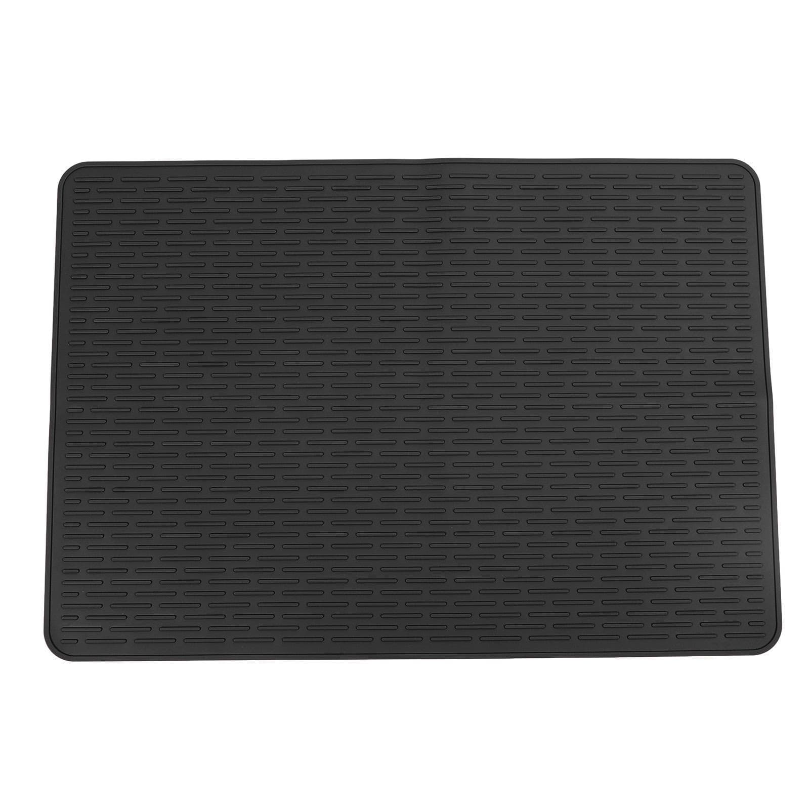 Cat Litter Mat Anti Slip Versatile Silicone Large Kitty Litter Trapping Mat for Indoor Home Black black