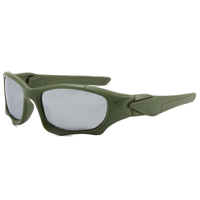 Men's Polarized Tactical Windproof Sunglasses - Military Green, Sports Style Non-Polarized