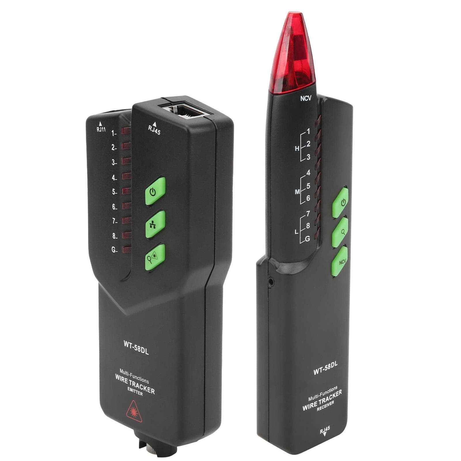 WT58DL 0300m Network Cable Tester AntiInterference Noiseless POE Multifunctional Wire Tracker with