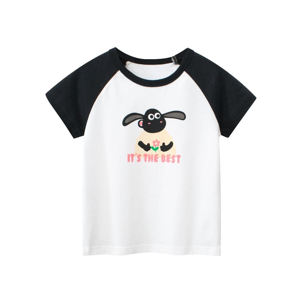 Children's Clothing Summer New Children's Short-sleeved T-shirt Baby Girl Clothes 140cm