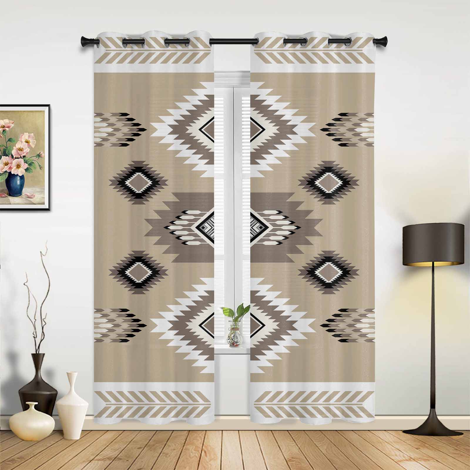 Vintage Pattern Daisy Butterfly Window Curtains for Living Room Luxury Bedroom Curtain Kitchen Blinds Drapes Curtains 135W x 60H(cm) x1