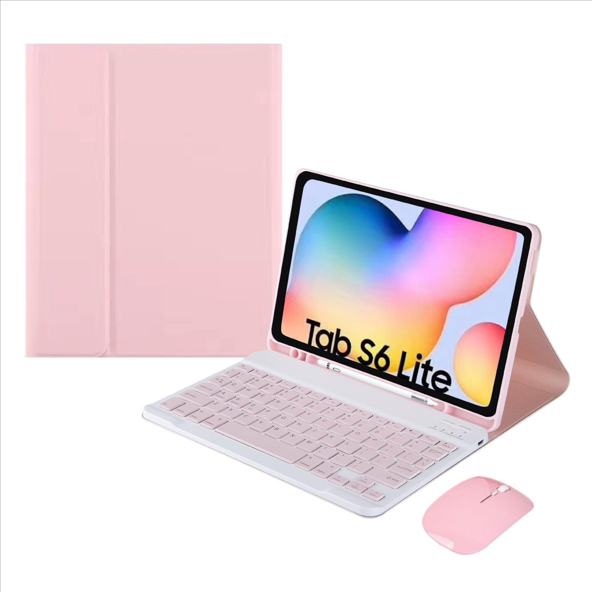 Suitable for Samsung tablet S6lite with pen slot P610 Bluetooth keyboard leather case T870