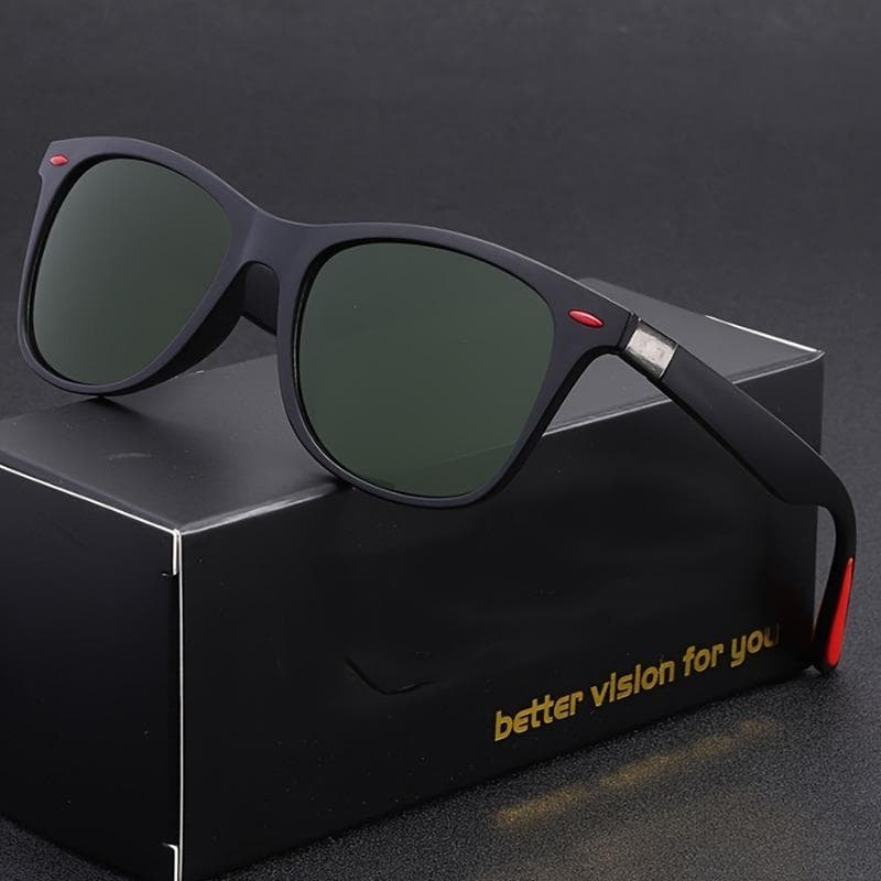 Retro Square Fashion Glasses Men Women Gradient Lens Durable PC Frame Stylish Unisex Eyewear