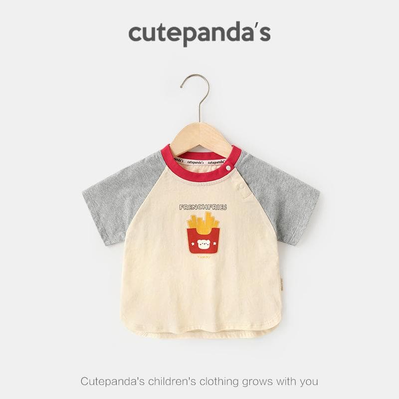 Baby Clothes Casual Short-sleeved T-shirts Summer Clothes Boys Girls Baby Children Children Summer Half-sleeved Tops 120cm