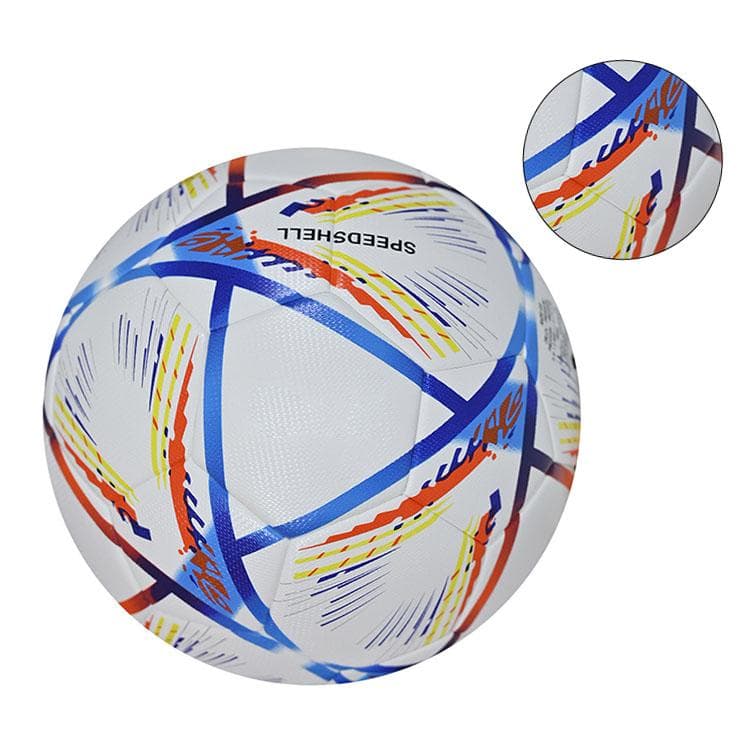 Training Soccer Ball PU No. 5 Symbol Highly Elastic Inflatable Football for Outdoor Sports Adults