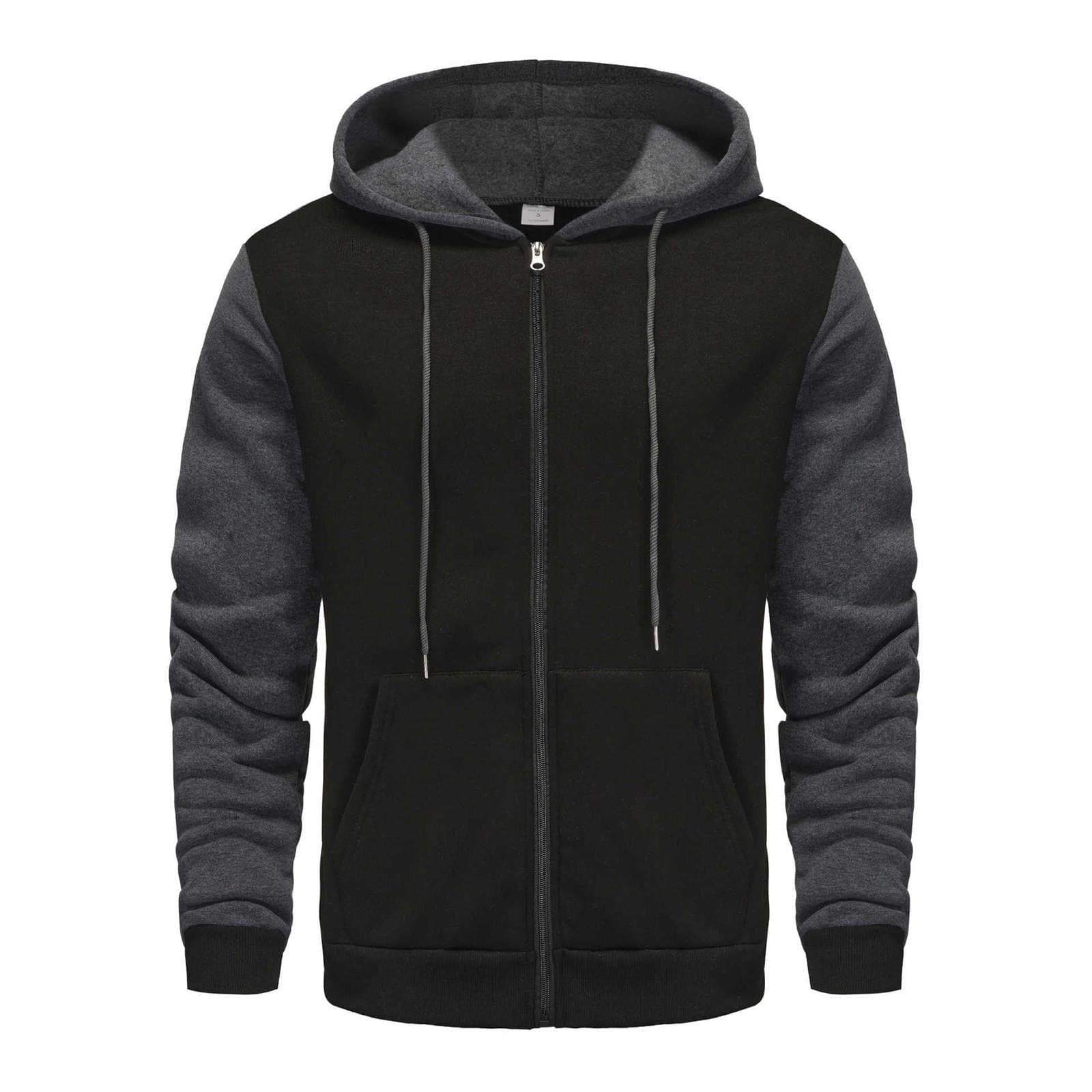 Color Blocked Men's Outdoor Casual Hooded Drawstring Hoodie S