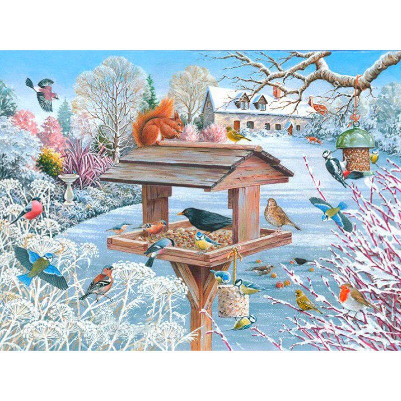 5D Diy Diamond Painting Winter Animals 3D Diamond Painting Round Rhinestones Diamond Painting 20X30CM