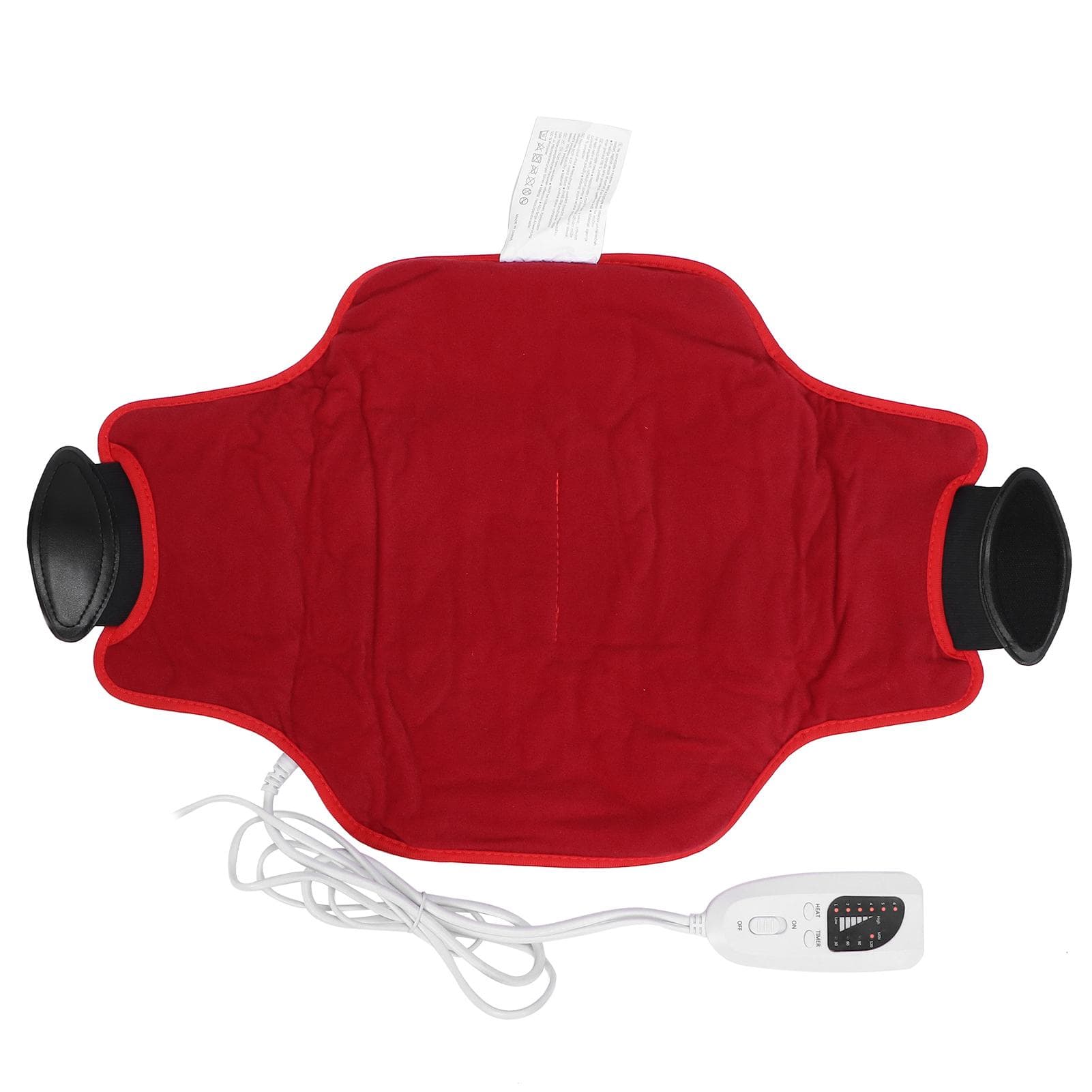 Electric Waist Heating Pad Adjustable Hot Compress Therapy Waist Belt Wrap Wine RedUS Plug 110V EU PLUG