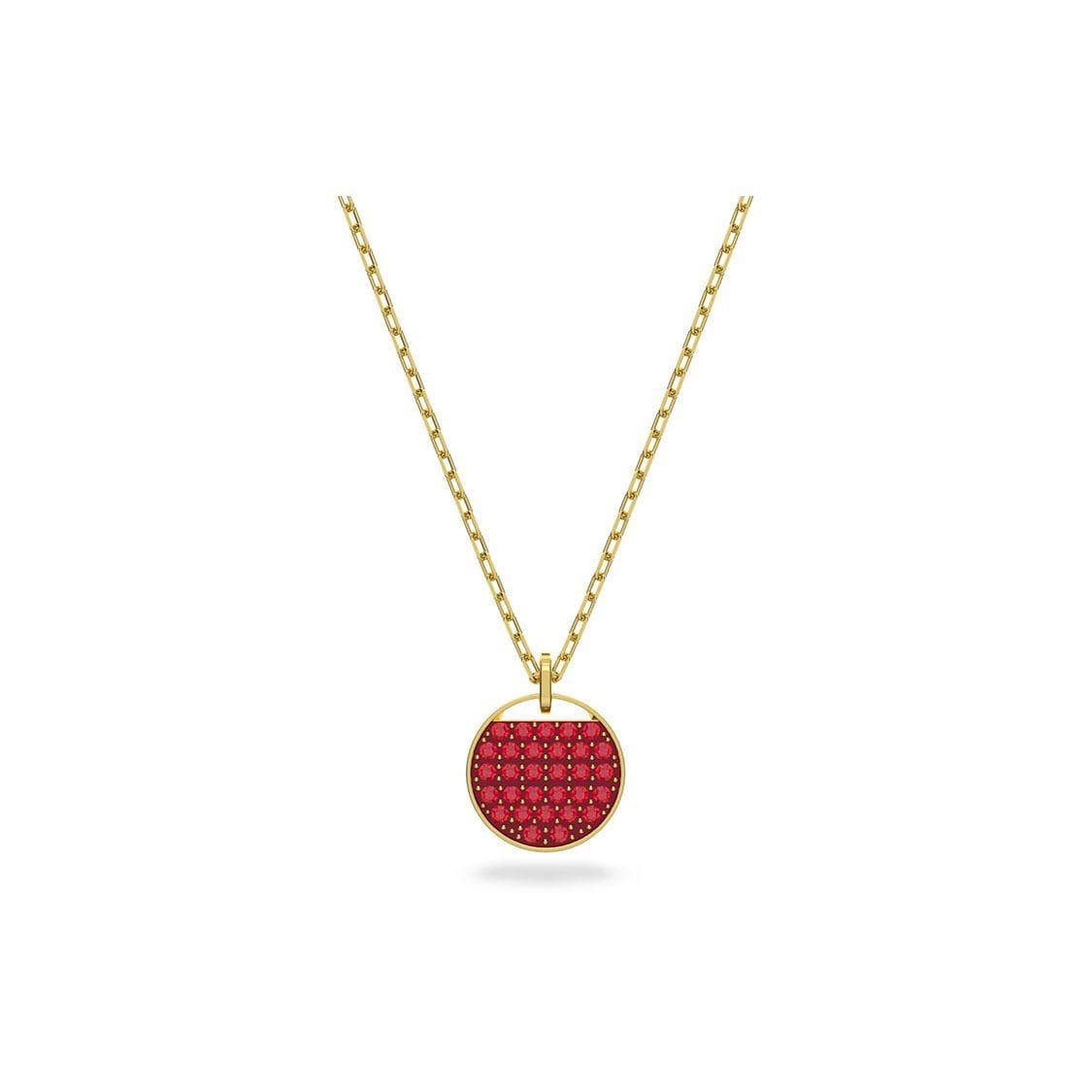 Swarovski Ginger Gold Tone Pendant Red Unisex Jewelry 5642941 Red,F