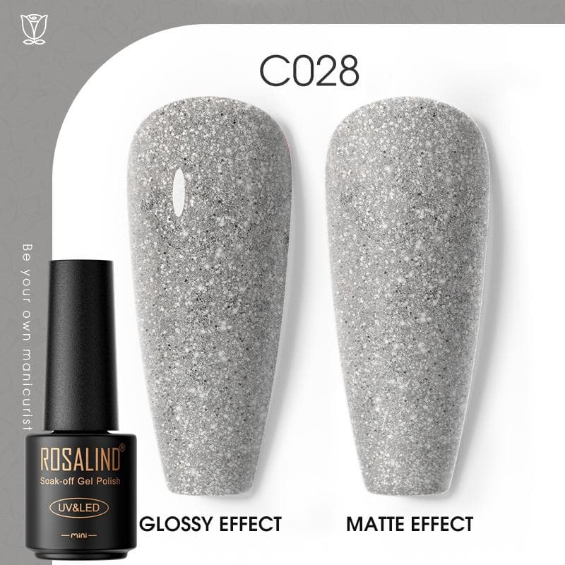 ROSALIND Nail Gel Polish Semi Permanent Varnish Hybrid UV Gel Polish Soak Off Nail Art Gel Top Base Coat Matt Top For Manicure Nail Art RA-C028