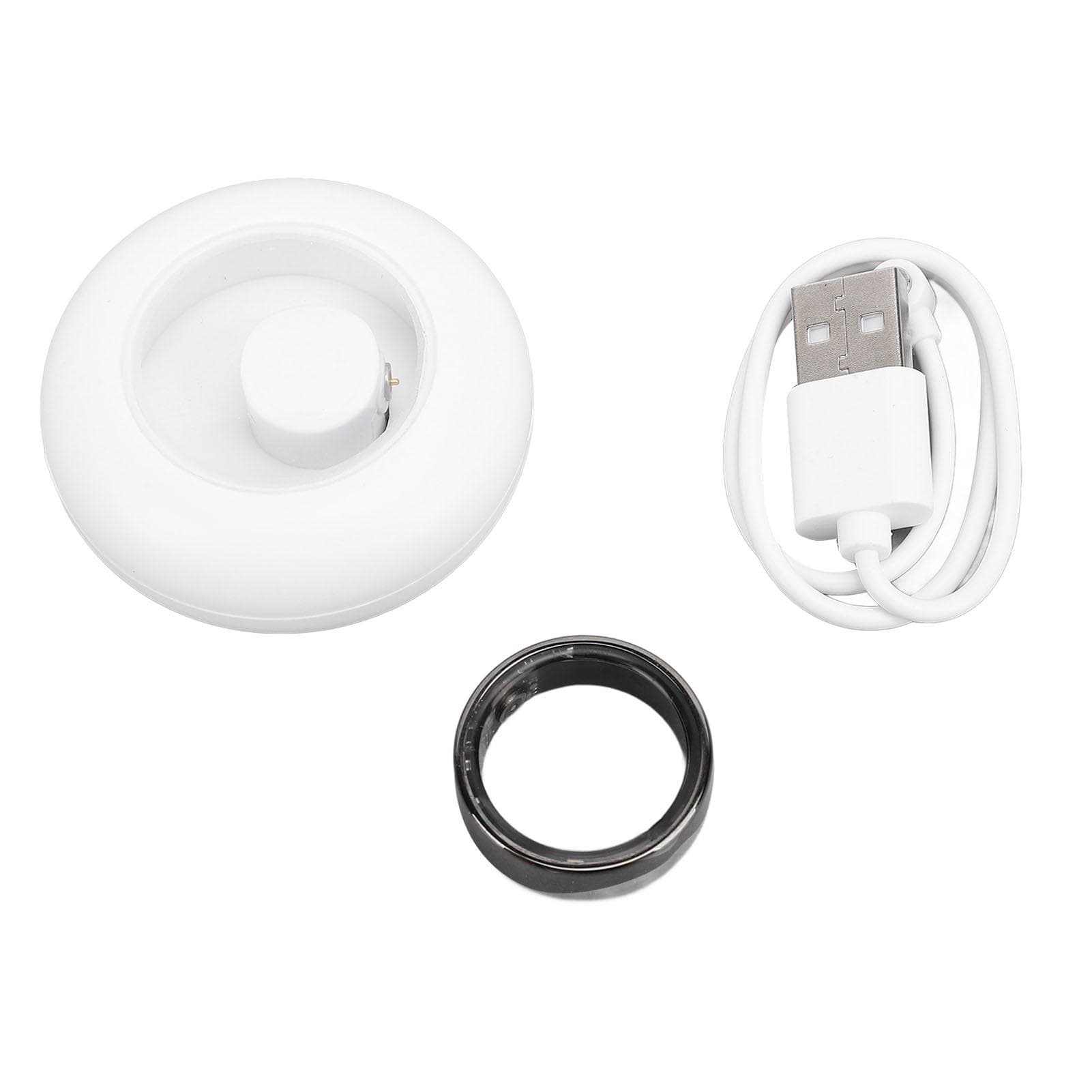 Smart Ring Health Tracker IP68 Waterproof Fitness Tracker Ring with Wireless Charging Case For