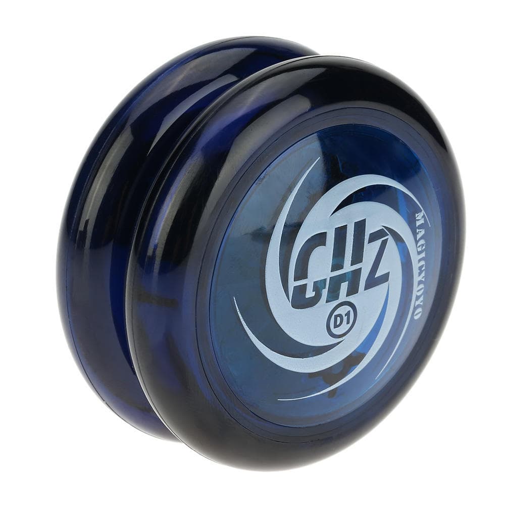 Magic Yoyo D1 Poly Carbonate Plastic Loop Yoyo Narrow Plain Shaft Star Burst System with Spinning blue