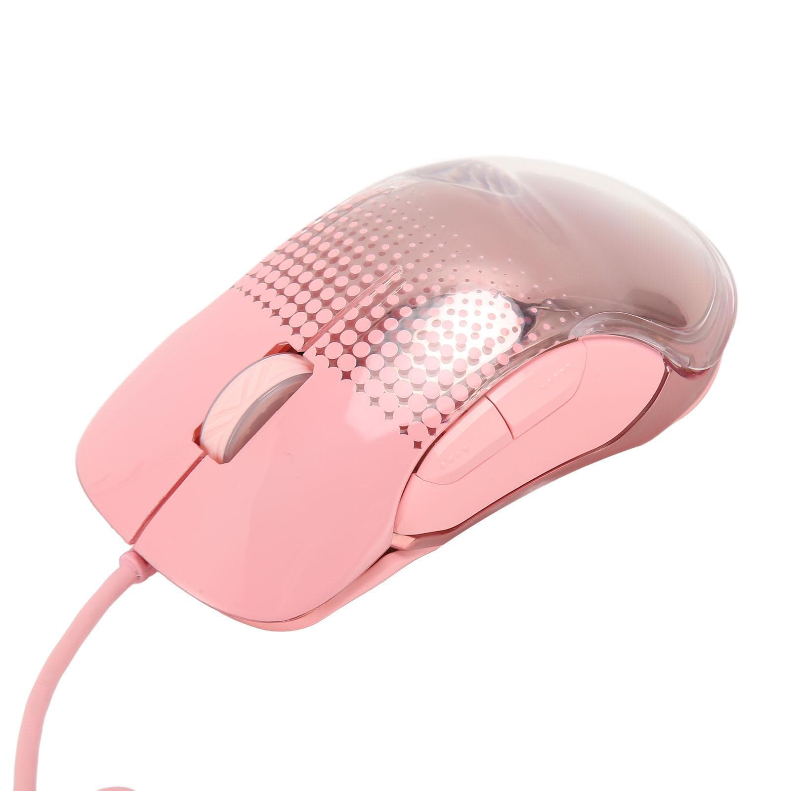 Wired USB Gaming Mice Dazzling Girls Cute Pink Mechanical Computer Mouse for Home Office