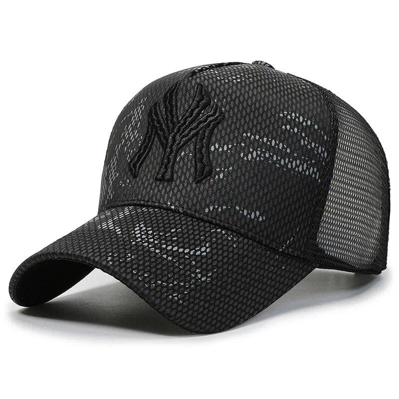 New Summer Hat Men's Letter Embroidery Versatile Couple Sunscreen Sunshade Baseball Cap Sports Tennis Hat Travel Cap Men Adjustable black