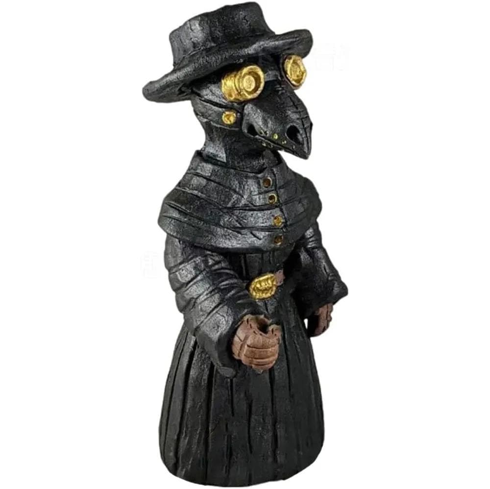Plague Doctor Incense Burner Cone Burner Ornament Handmade Craftwork Desktop for Home Decoration Stress Anxiety Relief