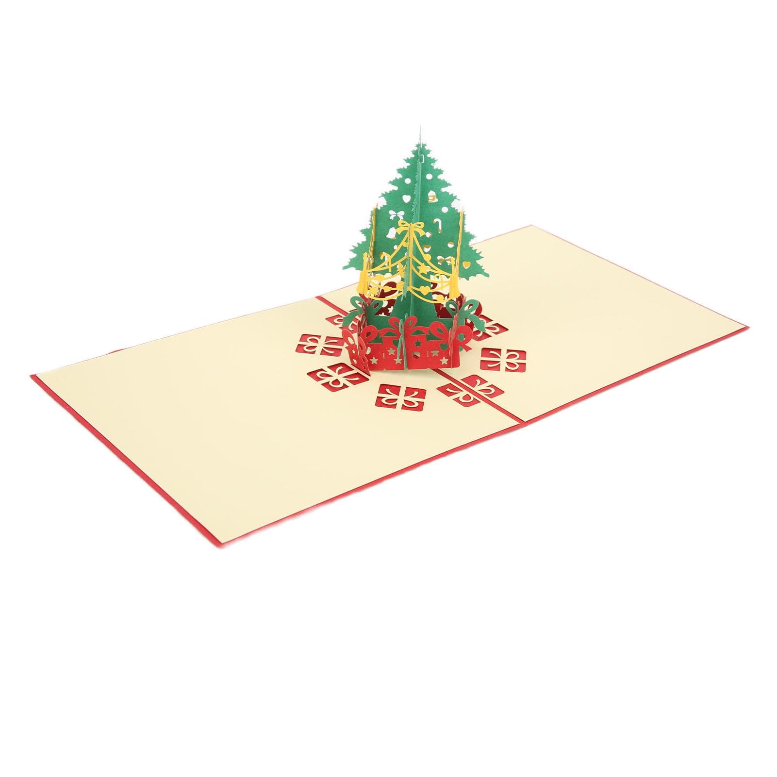Greeting Card Three Dimensional Christmas Special Shape Decorative Paper with EnvelopeRed 3D