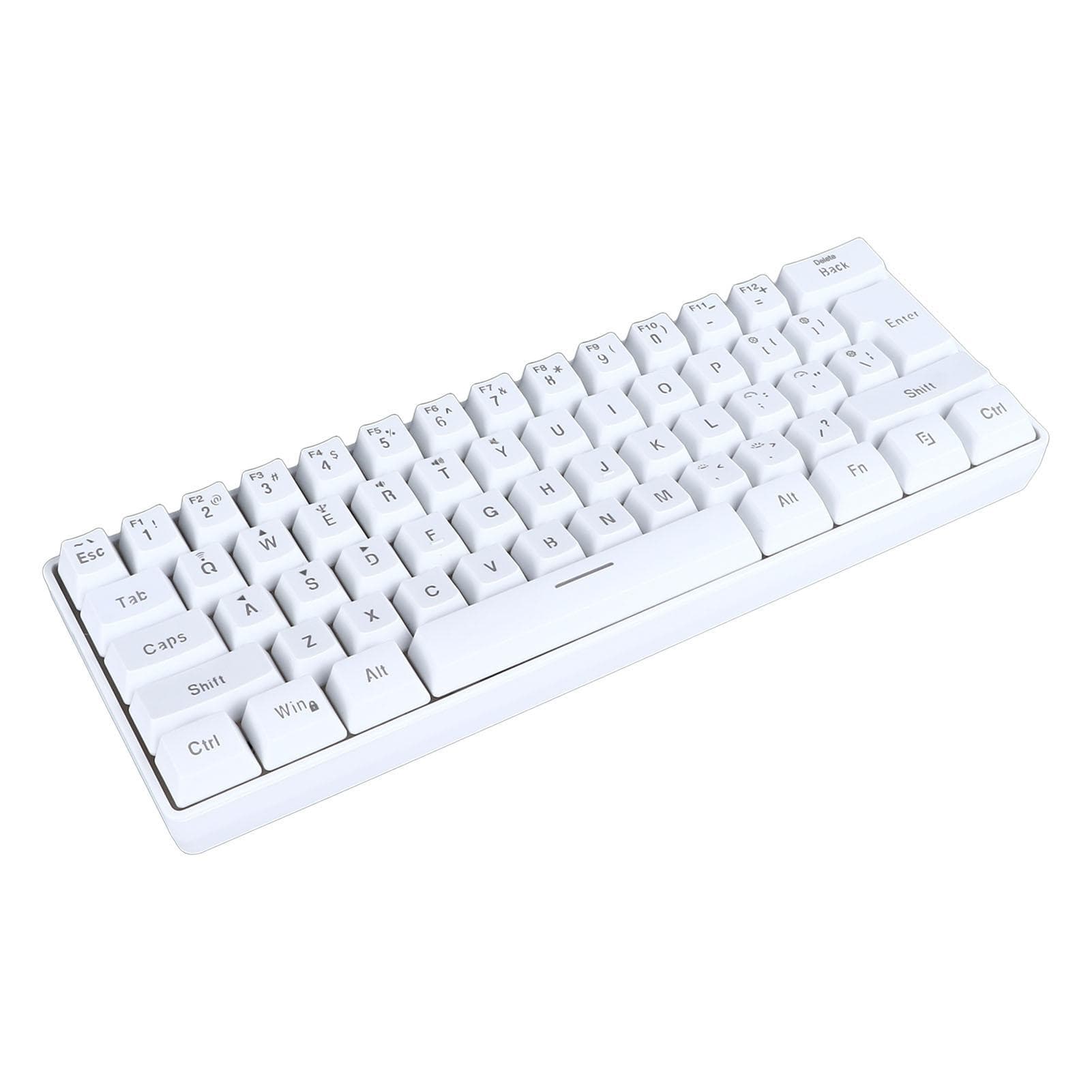 61 Keys Gaming Keyboard 2.4G Bluetooth Wired 3 Modes Keyboard RGB Backlit Membrane Keyboard for white