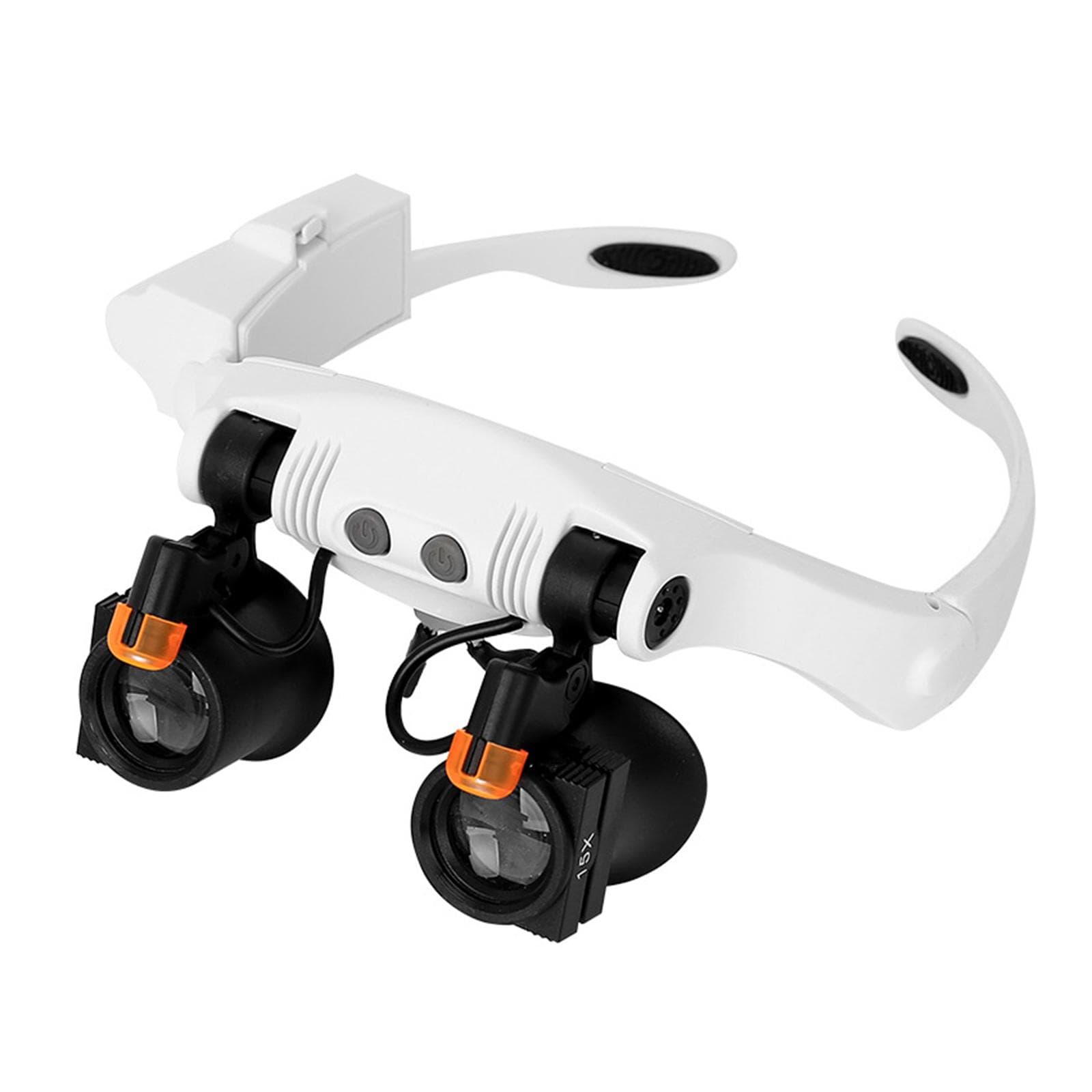 Headband Magnifier Eye Loupes Eyeglass Style Hands-Free Magnifying Glass Multiple Magnifications Black & White