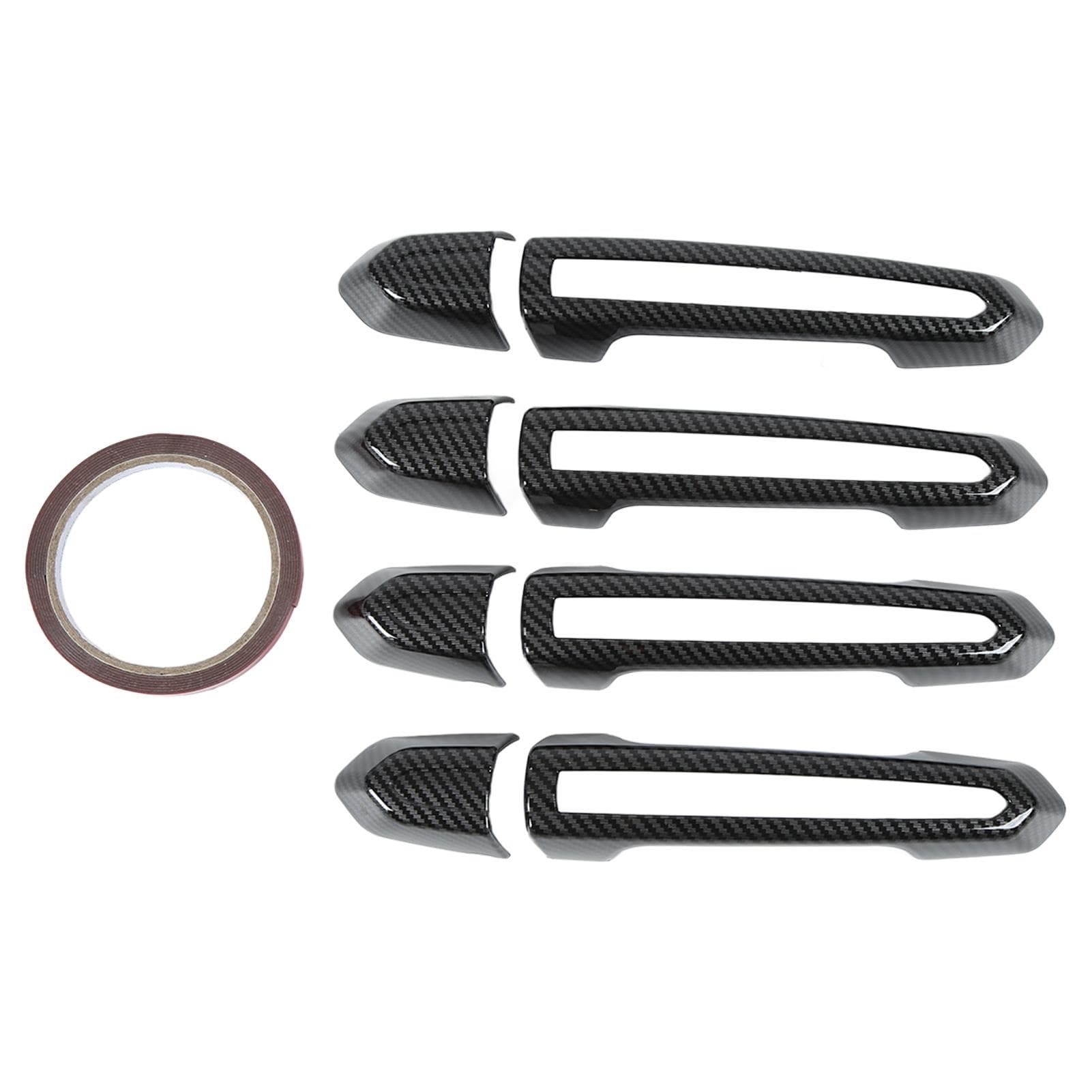 8pcs Carbon Fibre Style Outer Exterior Outside Door Handle Covers Replacement for Cadillac XT4 5 6