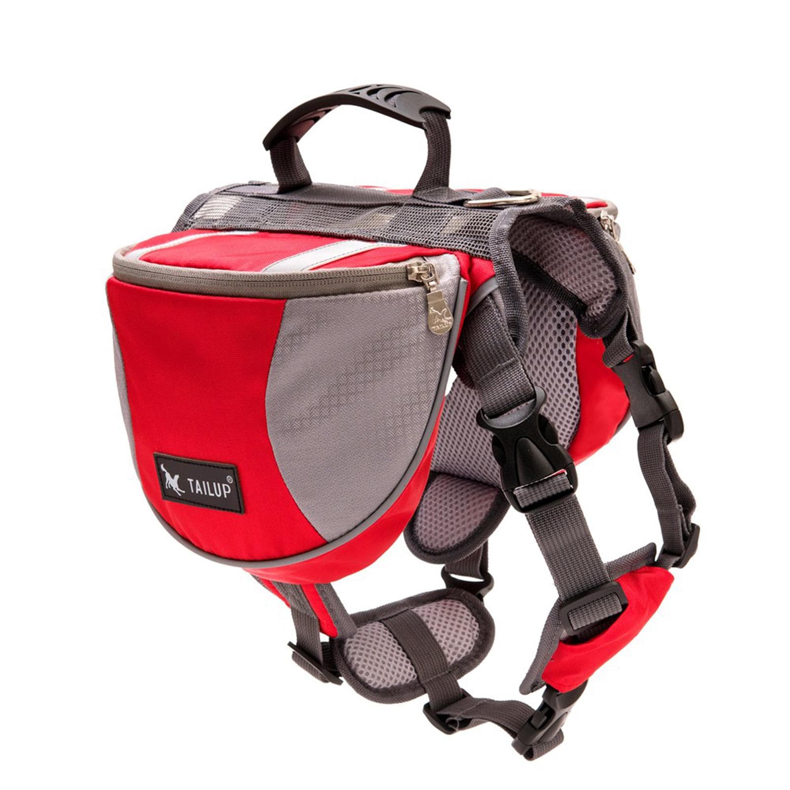 Dog Backpack for Outdoor Travel and Adventure - Design with Reflective Strip Multifunctional L red
