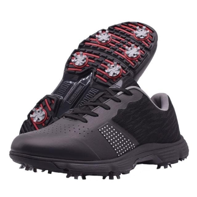 New Men Waterproof Golf Shoes Spikes Golfing Sneakes For Men Outdoor Quality Golf Sneakers Anti Slip Walking Footwear Male 9.5