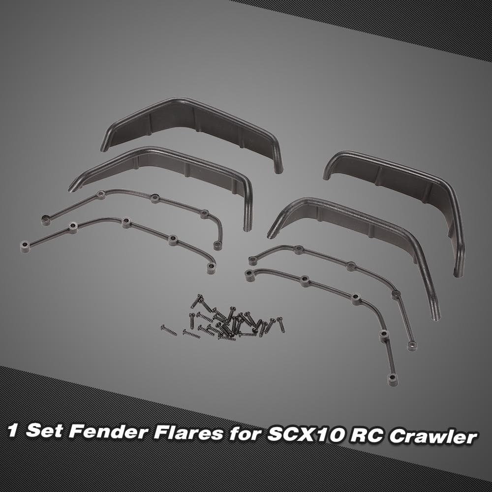 1 Set RC Crawler Fender Flares for 1:10 Axial SCX10 RC4WD D90 D110 Parts black