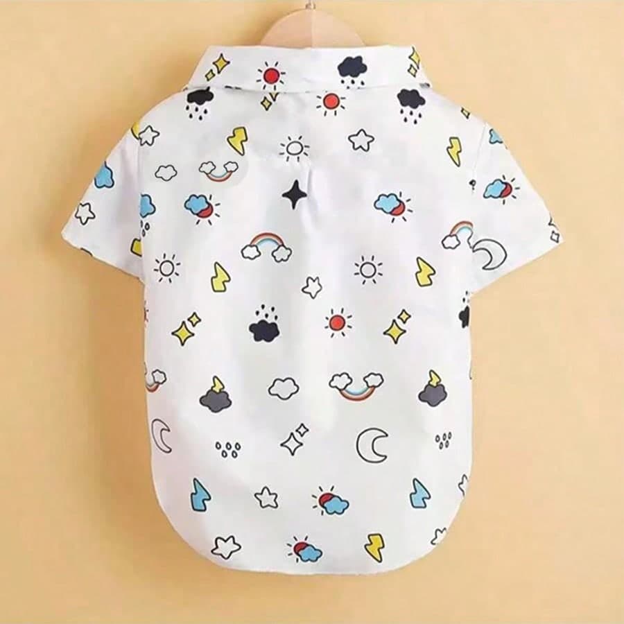 Versatile Pet Shirt Suitable for All Breeds - Breathable Polyester, Non-Woven Fabric, Fits Small To Large Dogs XS white