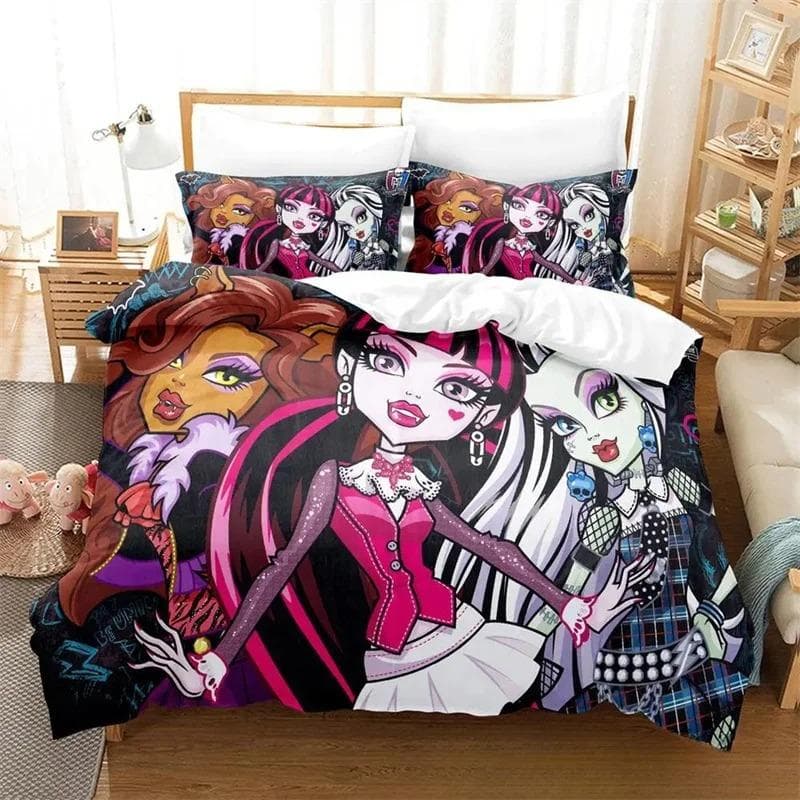 Personelity Monster Cartoon High Bedding Sets exquisite bed supplies set duvet cover bed comforter set luxury birthday gift AU Queen 210x210cm