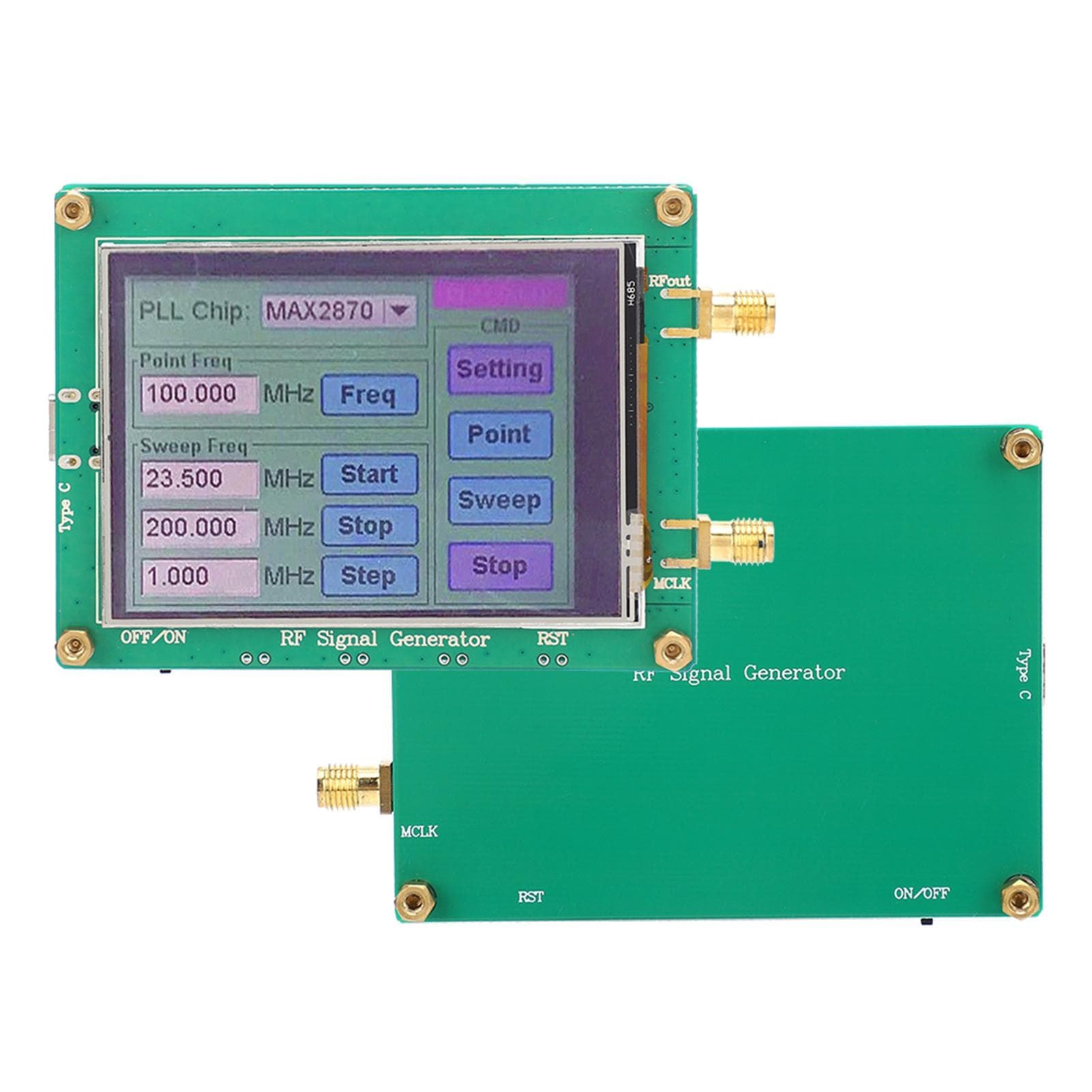 RF Signal Source Generator Module High Stability Low Noise Frequency MAX2870 23.5?6000M