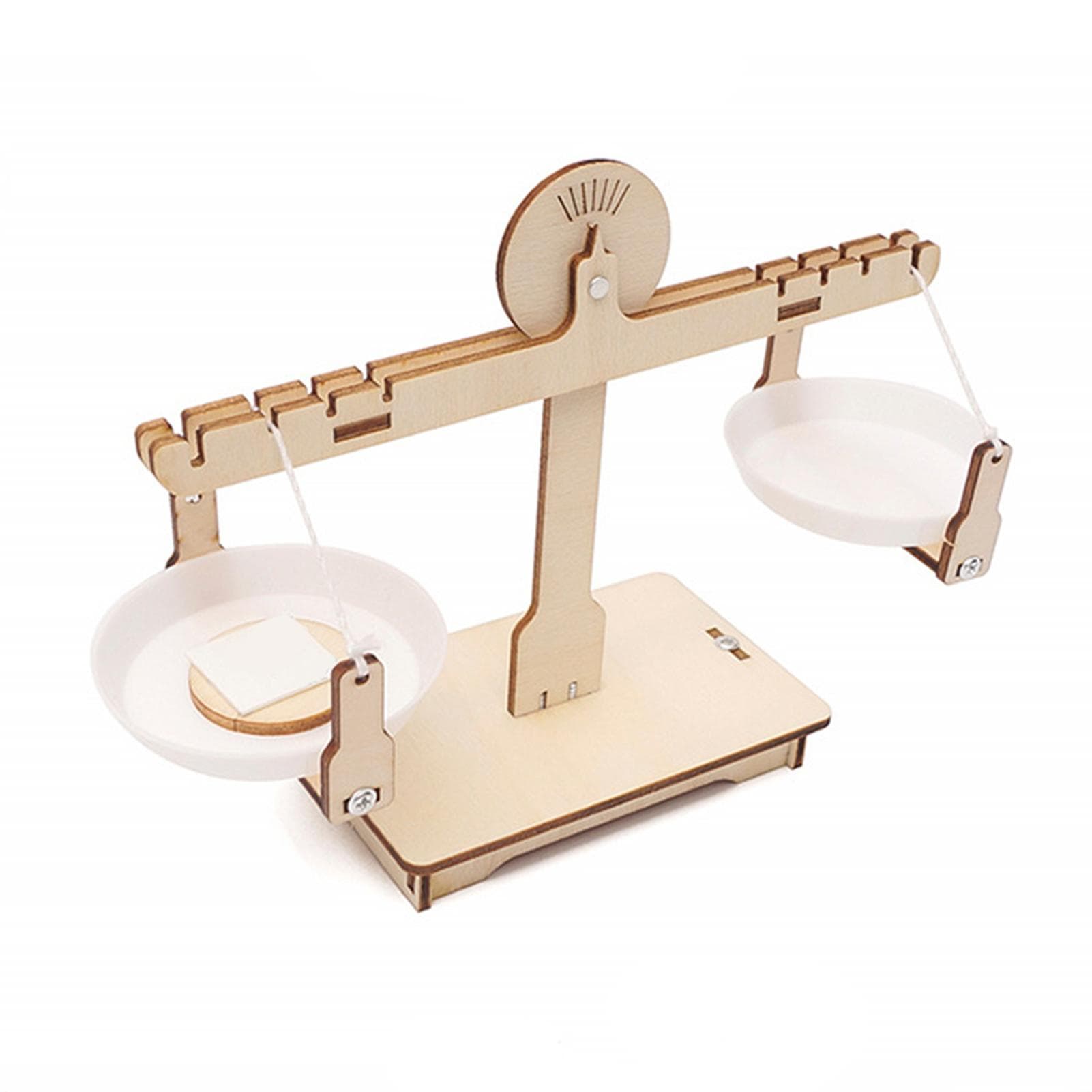 DIY Balance Scale Lever Wooden Weighing Scale Science Math Teaching Scale Early Educational natural