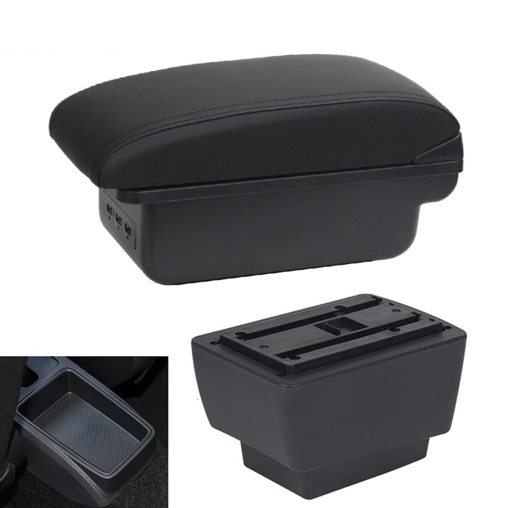 For Skoda Fabia 3 Armrest For Skoda Fabia III Car Armrest Box Retrofit Parts Storage Box Accessorie 2015-2020 black
