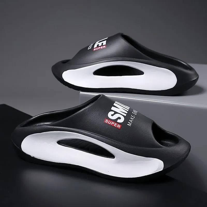 New Summer Eva Slippers Men's Platform Anti-slip Sandals Beach Shoes 38-39 black