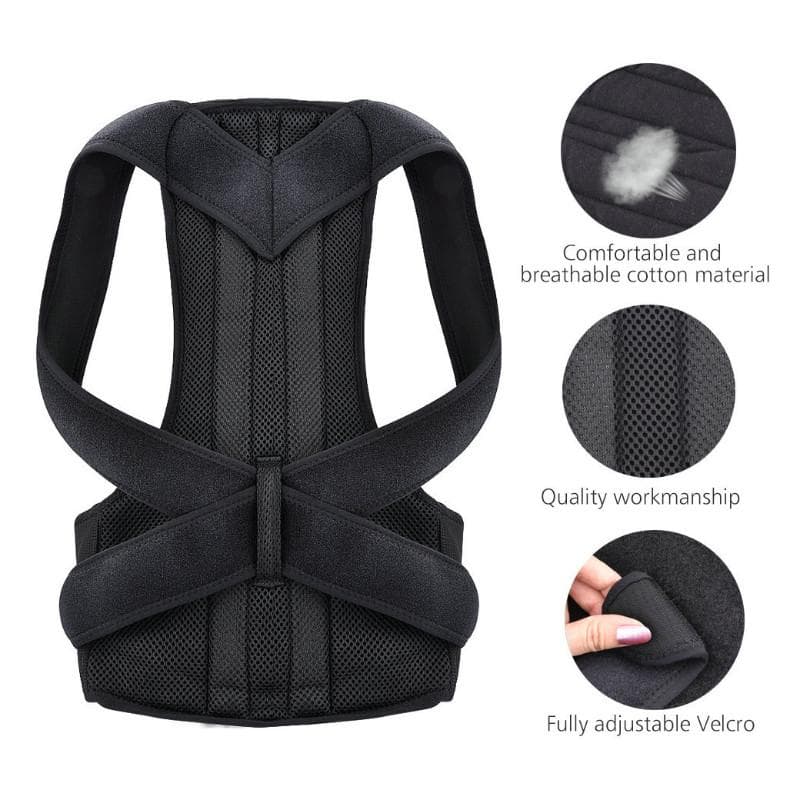 Posture Corrector Back Posture Brace Clavicle Support Stop Slouching and Hunching Adjustable Back Trainer Unisex Correction Belt S