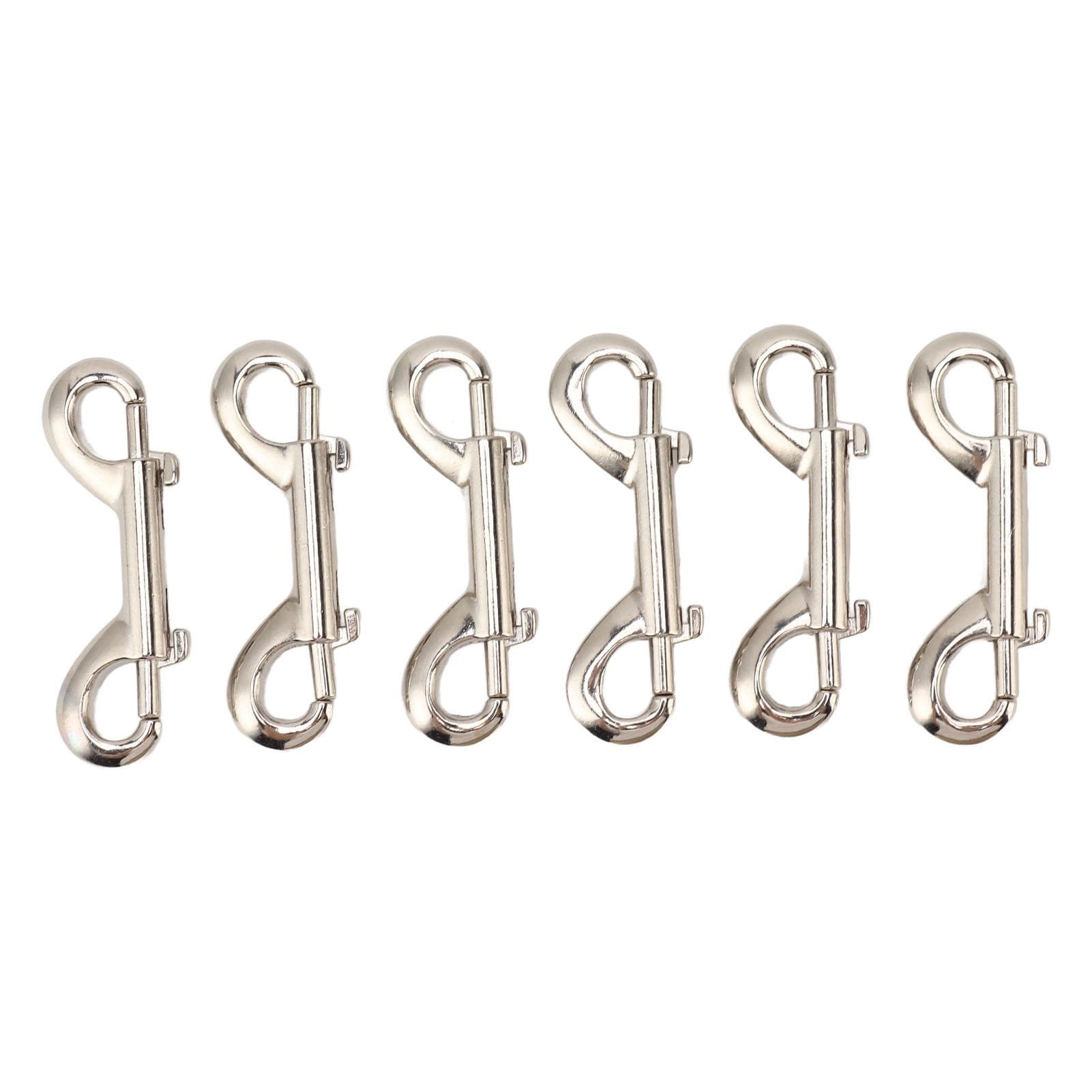 6PCS Double Ended Hook Heavy Duty Zinc Alloy Trigger Metal Clips for Dog Leash Key Chain Horse Tack
