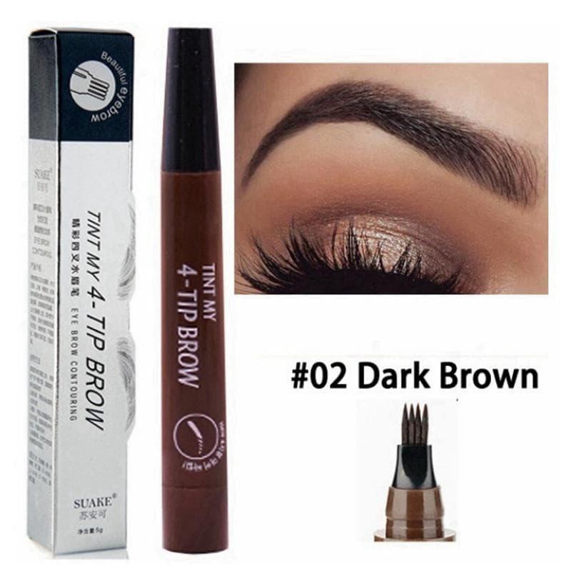 Women Eye Brow Tint Cosmetics Natural Long Lasting Paint Tattoo Eyebrow Waterproof Eyebrow Pencil dark brown