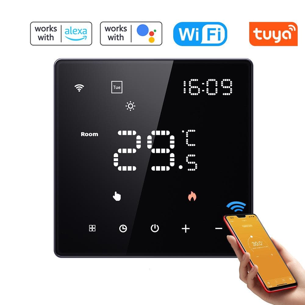 Tuya Wifi Digital Display Intelligent Temperature Controller Multifunctional WaterElectric Heating 3A water heating black