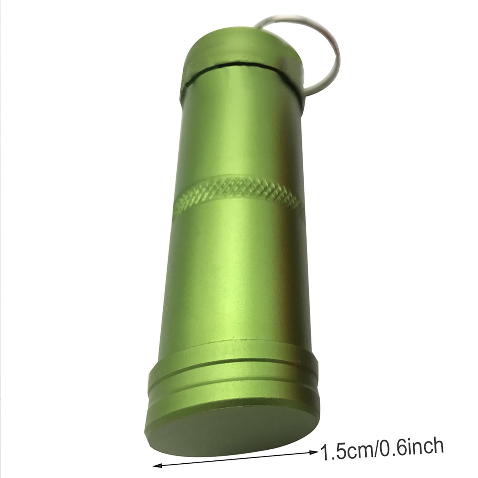 Outdoor Portable Waterproof Aluminum Alloy Pill Box Case Organizer Medicine Holder(green)
