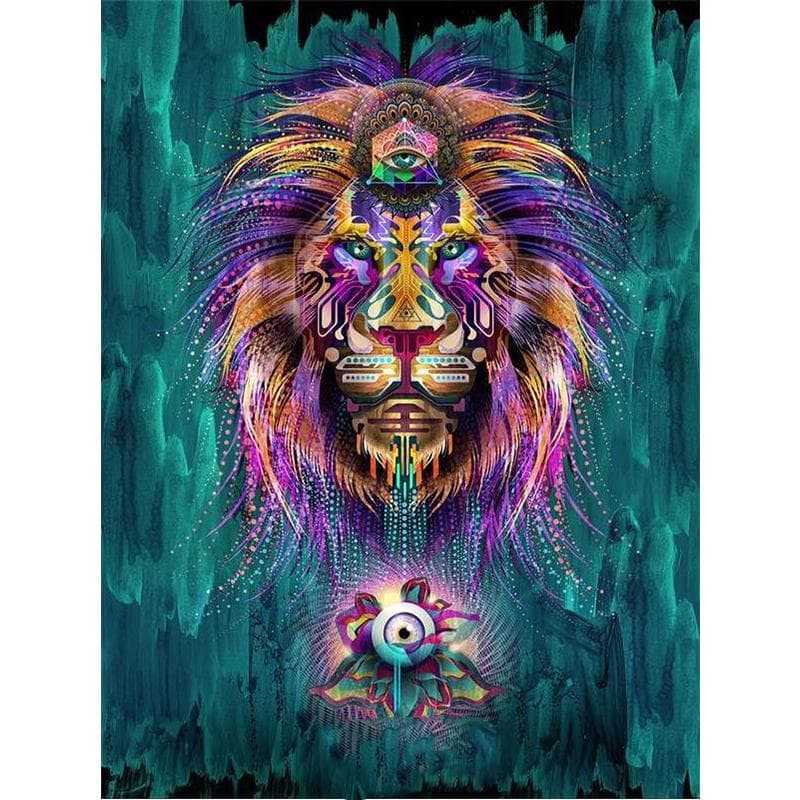 5d DIY Diamond Painting Color Lion Full Drill Mosaic Cross Stitch Diamond Embroidery 20X30CM