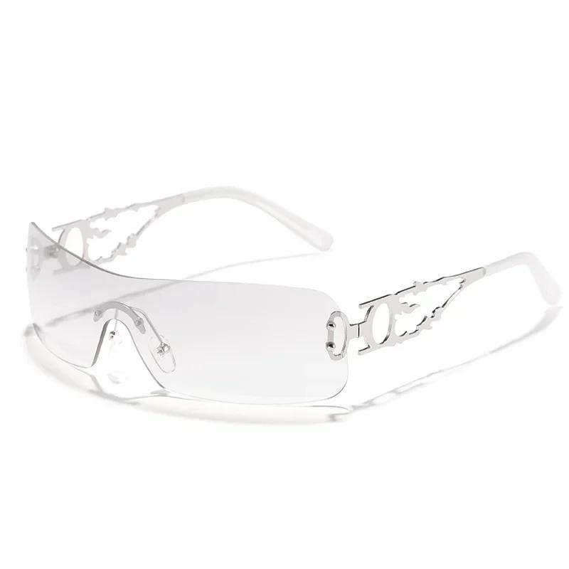 Classic Rimless Square Sunglasses Women Men Designer Brand Metal Mirror Sun Glasses Unisex Fashion Oculos De Sol Other