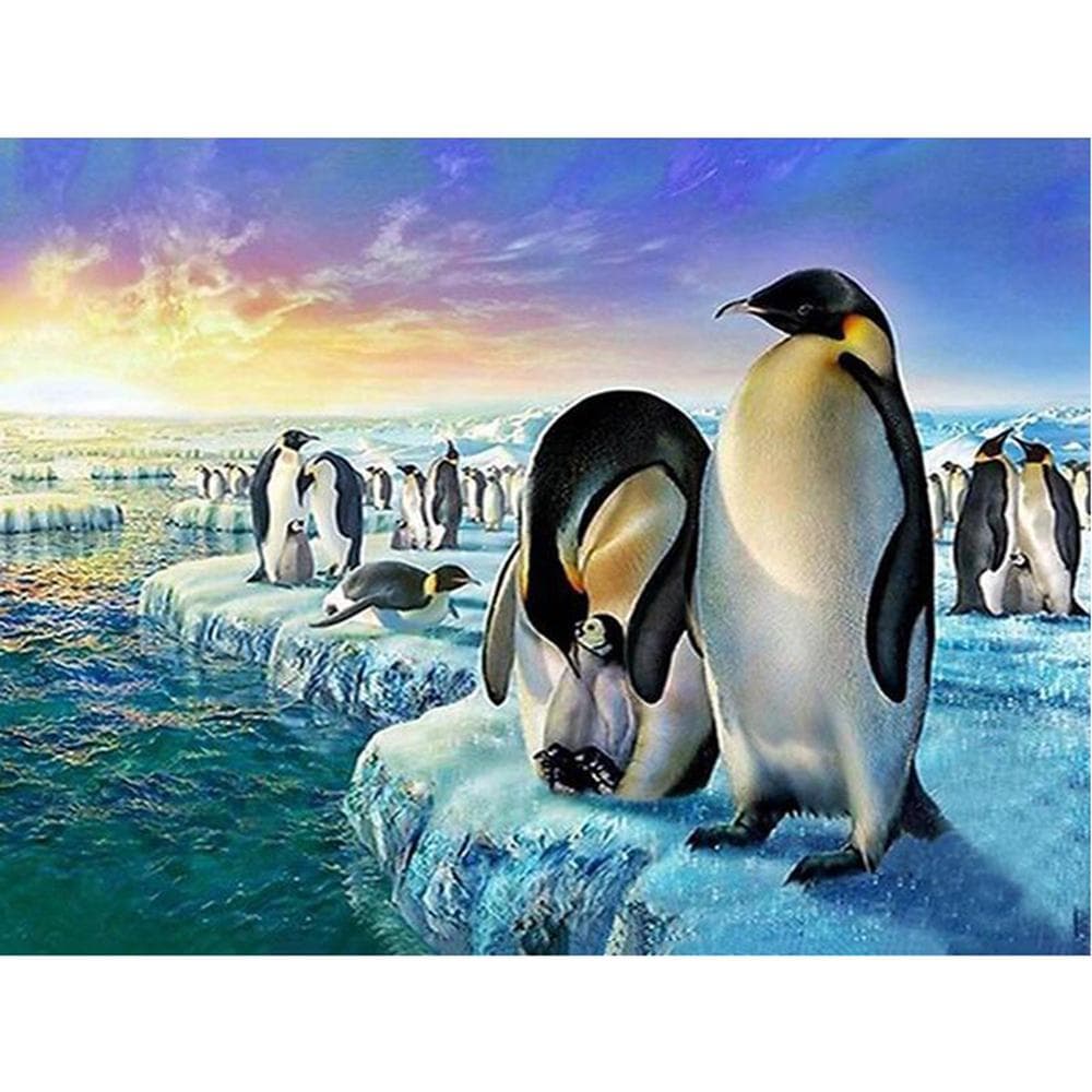 5D DIY Diamond Painting Penguin Full Drill Wall Sticker Rhinestone Diamond Embroidery Home Decor 20X30CM