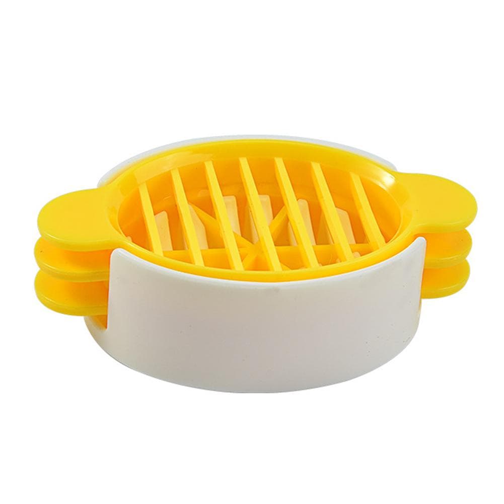 Eggs Slicer Cutter Egg Cooking Tools Multifunctional Egg Cutter Mold Cutter Artifact Gadgets Kitchen Manual Egg Slicer yellow