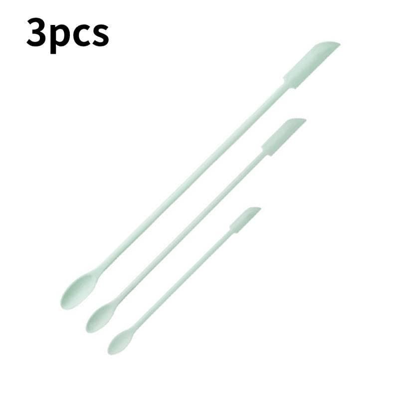 Silicone Mini Spatula Jar Scraper Scoop Tip Long Spatula Cosmetic Bottle Tool blue